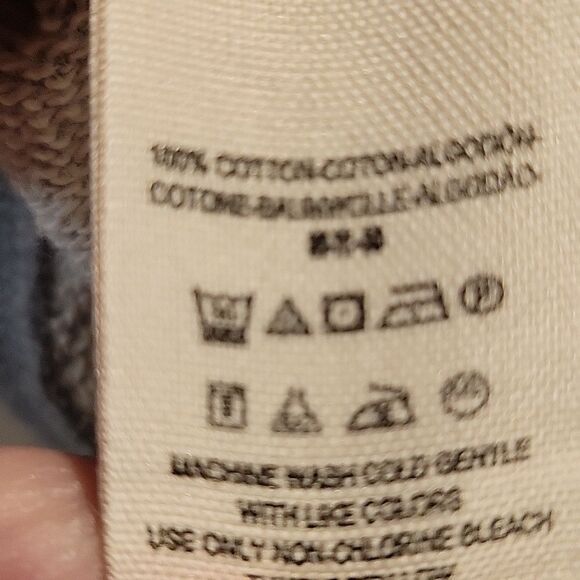 Free People French Terry Off the Shoulder Stadium Sweatshirt XS Grey 100 Cotton - Picture 8 of 8